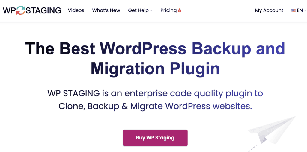 WP staging home page